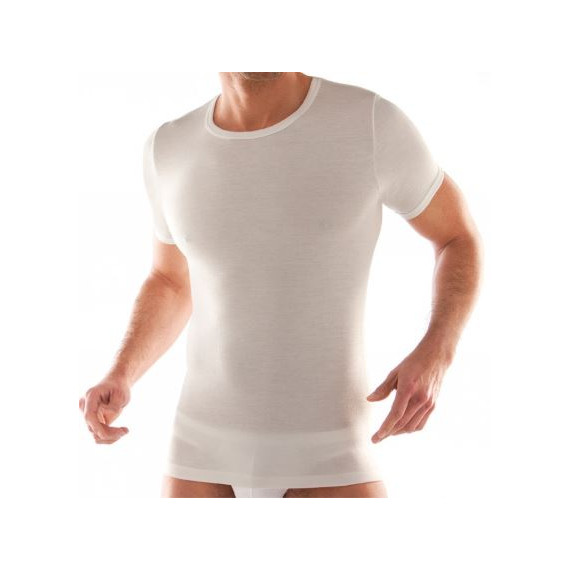 T-shirt da uomo lana cotone girocollo manica corta liabel