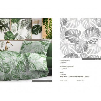 Completo 2 posti cotone fronde